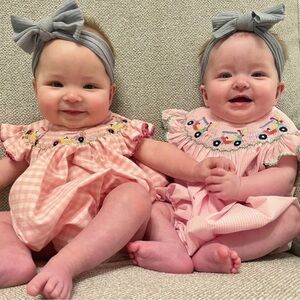 Southern Sunshine Gone Golfin' Smocked Girl Bubble, Pink Gingham Size 6 Months